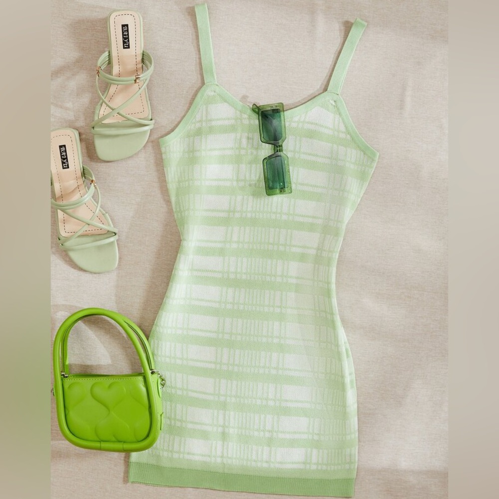 Green sweater dress